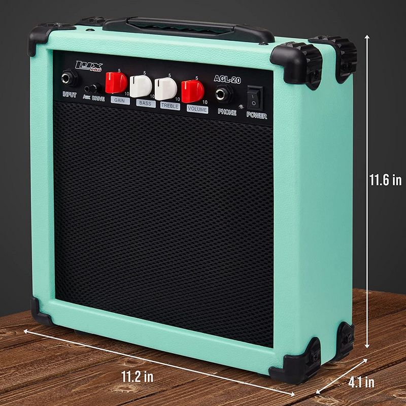 LyxPro Electric Guitar Amp, 20w Portable Mini Amplifier, 4 of 7