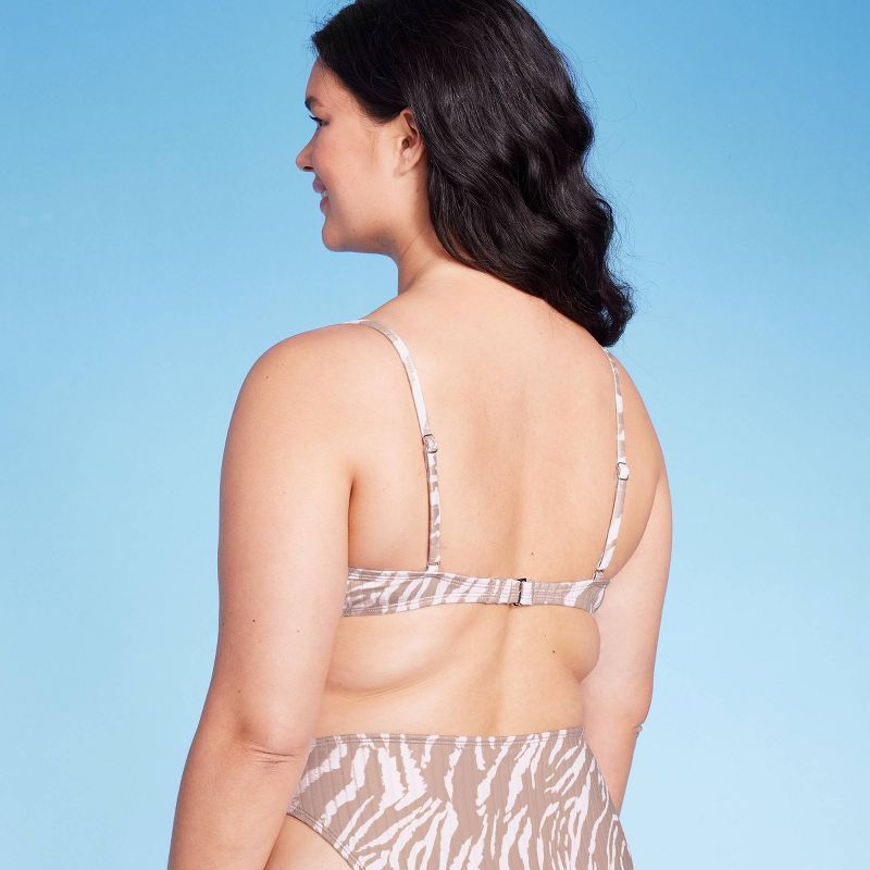 Women's Ribbed Underwire Bralette Bikini Top - Wild Fable™, 2 of 16