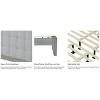 Okak Queen/King Platform Bed Frame Upholstered Modern Solid Wood Bed with Square Tufted Headboard Noise-Free Easy to Assemble - 4 of 4