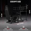 Dardoo All-in-One Sim Racing Cockpit with Integrated Triple Monitor Stand & Black Seat for Logitech, Thrustmaster, Fanatec - 3 of 4