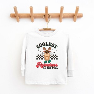 The Juniper Shop Coolest Reindeer At The Pole Toddler Long Sleeve Tee - 1 of 3