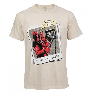 Mens Deadpool Nerdy Thirty Birthday Selfie T-Shirt - 1 of 2