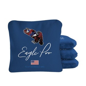 Skip's Garage | Eagle Synergy Pro Cornhole Blue Bags (Set of 4) - 1 of 4