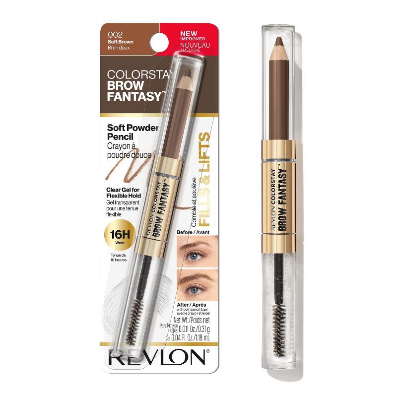 Revlon ColorStay Brow Fantasy Eyebrow Powder Pencil with Shaping Clear Gel - 0.051oz, 3 of 16