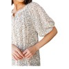 Women's Fancy Me Floral Button Down Shirt - BiBi - 4 of 4