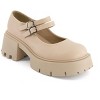 Andrea Women's Combat Penny Loafers Double Strap 66953 - 2 of 4
