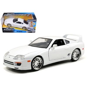 Brian's Toyota Supra White "Fast & Furious" Movie 1/24 Diecast Model Car by Jada - 1 of 3
