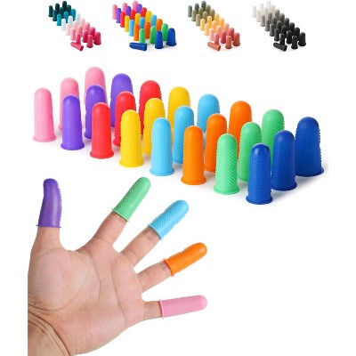 JDICTION 24-Piece Silicone Finger Protector Set - Heat Resistant Thimble Guards For Hot Glue Gun Safety