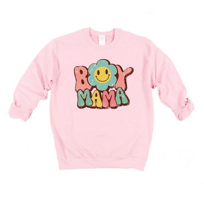 Simply Sage Market Women's Graphic Sweatshirt Boy Mama Flower