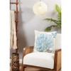 Saro Lifestyle Sea Fan Throw Pillow with Down Filling, 20", Blue - 4 of 4