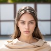 Unique Bargains Women's Faux Pearl Satin Headband 1 Pc - 2 of 4