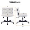Modern Criss Cross Office Chair - Extra Wide Seat with Adjustable Height - 2 of 4