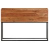 vidaXL Console Table 43.3"x11.8"x29.5" Solid Wood Acacia and Iron - 2 of 4