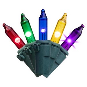 Celebrations Classic LED T5 Multicolored 100 CT String Christmas Lights 24.75 FT - Case of 12 - 1 of 4