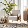 Josephine Mid-century Vegan leather Armchair with solid wood frame | HULALA HOME - 3 of 4