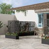 Iron Art Black Planter With Climbing Frame (street) 150*75*30 - 2 of 4