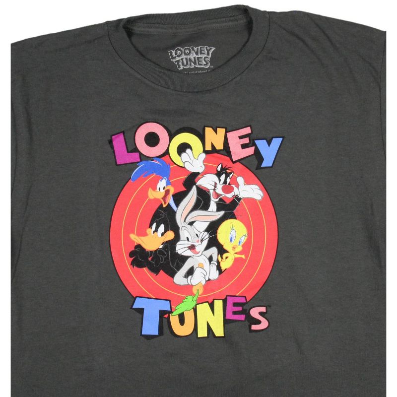Looney Tunes Boys' Character Circle Logo Long Sleeve Graphic T-Shirt, 2 of 5