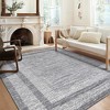 Modern Geometric Area Rug, Machine Washable, Textured & Foldable, Stain Resistant, Easy to Clean for Living Room, Bedroom - 2 of 4