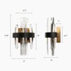 LNC Combrocollia 1-Lights 7" Luxury and Glam Integrated LED Crystal Wall  Lights, Black and Gold - 3 of 4