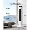 R.W.FLAME Tower Fan for Bedroom, Quiet Bladeless Floor Fan with 5 Speeds, 3 Modes, 12H Timer, Remote, LED Touch Display, 80° Oscillating, White - 2 of 4