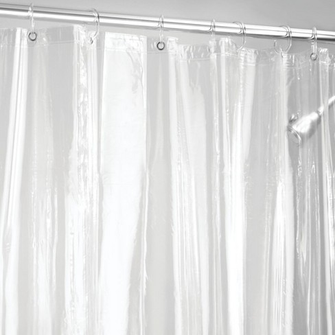 Mdesign Stall Waterproof Vinyl Shower Curtain Liner 54 X 78 Clear Target