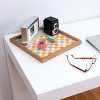 Iveta Abolina Eclectic Checker Check Cream Square Bamboo Tray - Deny Designs - image 2 of 2