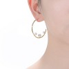 Guili 14K Gold Plated Pearl Open Hoop Earrings for Jewelry Enthusiasts Featuring Sophisticated Design and Perfect Sparkle for Any Occasion - 2 of 2