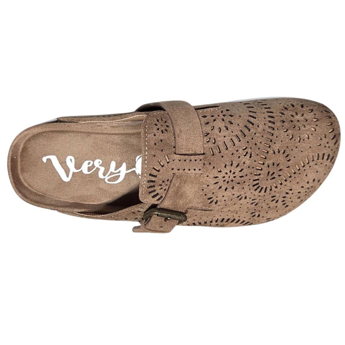 Женские сабо Very G Womens Lulu Dyecut Suede Mule Slip On Shoes, Tan (9) — фото 6