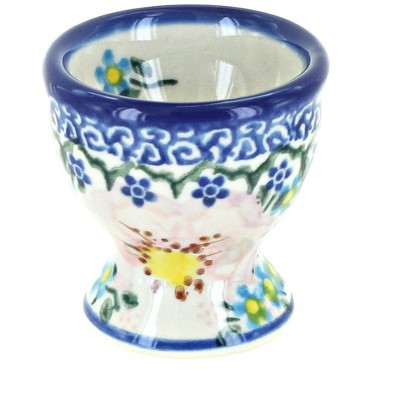 Blue Rose Polish Pottery Apple Blossom Egg Cup