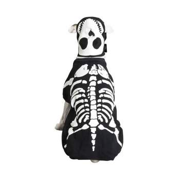 Casual Canine Cotton Glow Bones Dog Costume(Black)