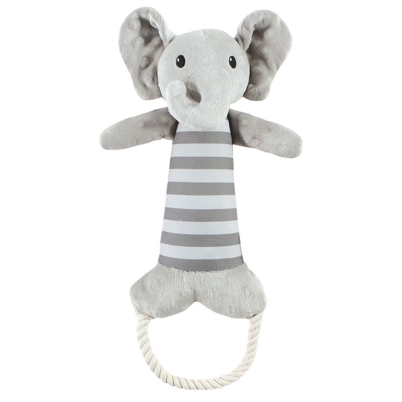 Luvable Friends Pet Squeaky Plush Dog Toy with Rope, Elephant, One Size, 1 of 3