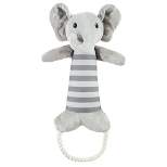 Luvable Friends Pet Squeaky Plush Dog Toy with Rope, Elephant, One Size