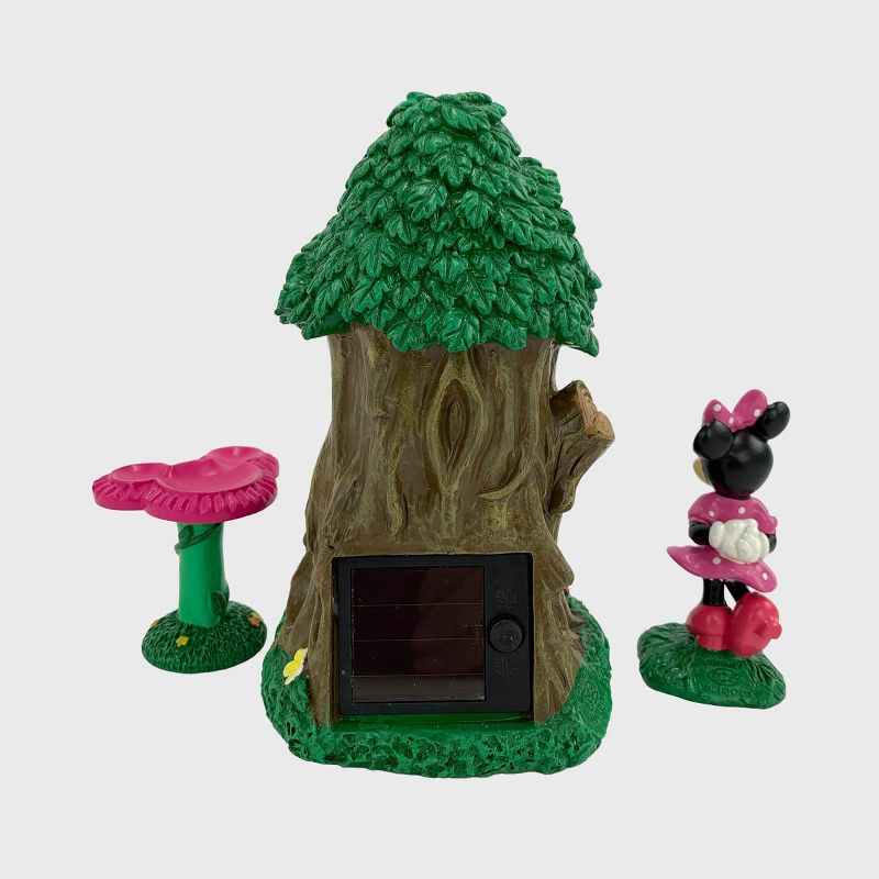 Disney Minnie Mouse Miniature Resin Garden Set with Solar Tree House, 4 of 7
