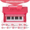 Costway 25 Keys Digital Piano with Music Stand Stool Lighted Keys Teaching Mode for 3+ Kids Black/Pink/Brown - 4 of 4