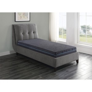 TinyHomie 8" Twin Size Bed Mattress Gel-Infused Memory Foam Hybrid Mattress, Dark Gray, Mattress in a Box, Firm Comfort Mattress - 1 of 4