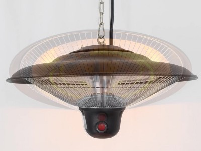 Black Electric Gazebo Heater with Remote Control