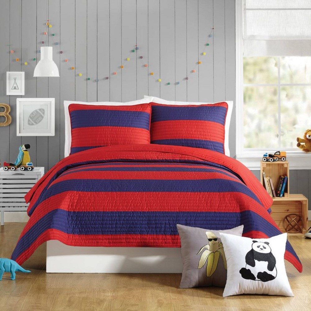 Photos - Duvet 2Pc Twin Lavelle Kids' Quilt Set Red - Urban Playground