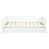 PAGED Twin Size Daybed Modern Simple Wooden Bed Frame with Trundle for Bedroom and Living Room, White - 4 of 4