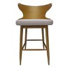PAGED Wooden Bar Stools Set of 2, Modern Upholstered Counter Height Bar Chair with Back for Bar, Kitchen, Dining Room - 4 of 4