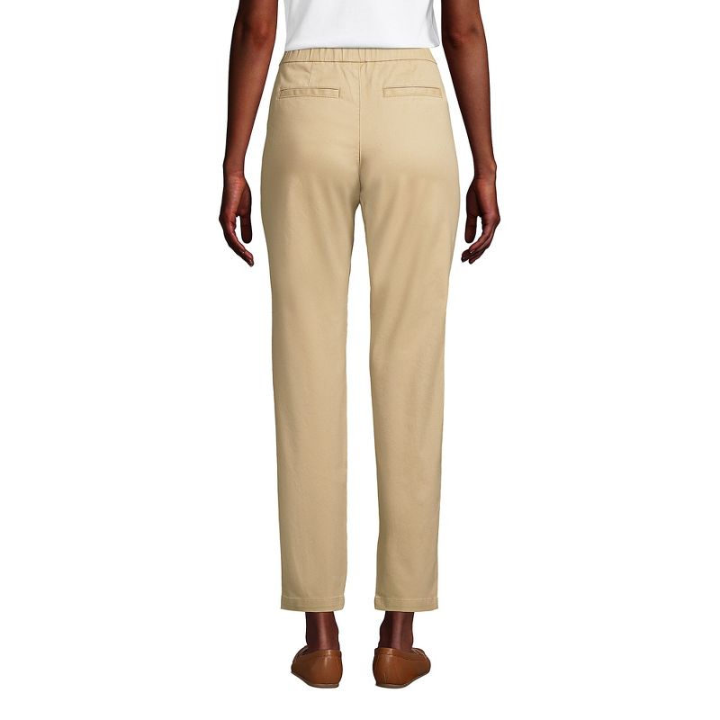 Lands' End Lands' End Women's Mid Rise Pull On Chino Ankle Pants, 2 of 7