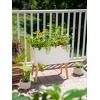 Ava Self-Watering Rectangular Planter - white - 2 of 4