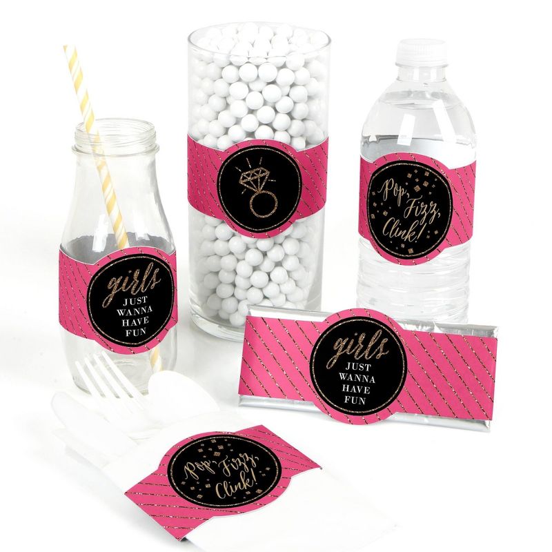 Big Dot of Happiness Girls Night Out - DIY Party Supplies - Bachelorette Party DIY Wrapper Favors & Decorations - Set of 15, 1 of 4