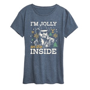 Women's - Yellowstone - RIP I'm Jolly on the Inside Short Sleeve Graphic T-Shirt - 1 of 4