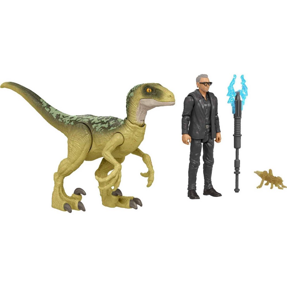Jurassic World Dr. Ian Malcom & Velociraptor Action Figure Set