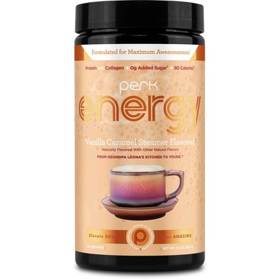 Perk Energy Drink Mix (Vanilla Caramel Steamer) 20 Servings