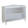 Kings Brand Furniture Kremer Wooden 2-Tier Shelf Bookcase Display Cabinet, White - image 3 of 4