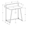 INFURNIC Desks 30"L Compact Computer Desk with Laminate Top and Sturdy Metal Frame for Small Spaces, Black, 29.5"*17.75"*34" - 3 of 4