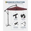 10Ft Offset Hanging Market Patio Umbrella with Easy Tilt Adjustment, Polyester Shade, 8 Ribs for Backyard, Poolside, Lawn and Garden - 4 of 4