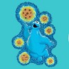 Girl's Sesame Street Starry Night Cookie Monster T-Shirt - 2 of 4
