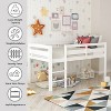 Twin Size Wood Low Loft Bed with Ladder 4L - ModernLuxe - 3 of 4